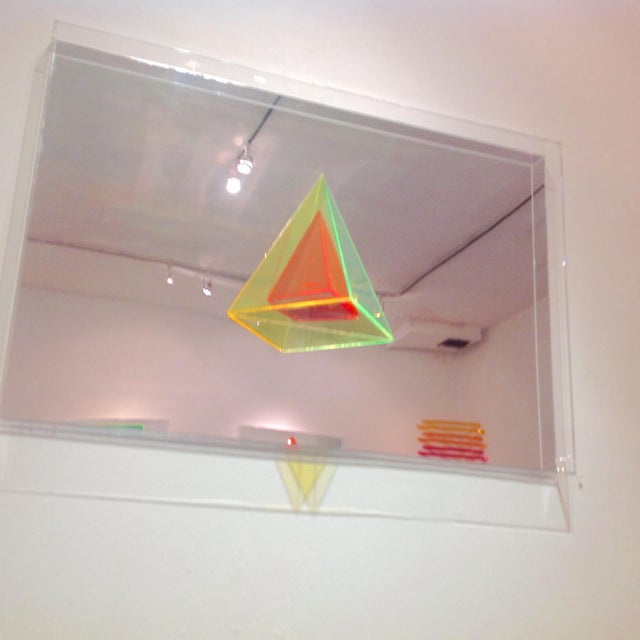 2010s "Pyramid 2" Contemporary Fluorescent Wall Sculpture by Seda Saar For Sale - Image 5 of 8