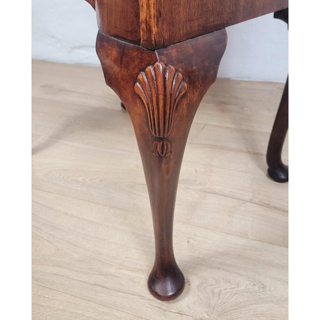 Queen Anne Walnut Ladies Writing Desk, 1920s For Sale - Image 16 of 18