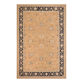 1990s Classic Ziegler Brown Blue Hand-Knotted Wool Rug - 10'0'' X 13'9'' For Sale