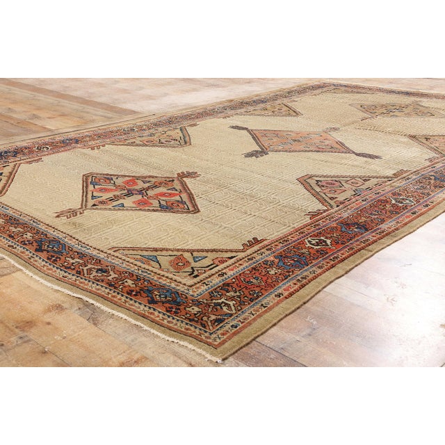 Textile Late 19th Century Antique Persian Malayer Rug - 06'06 X 11'08 For Sale - Image 7 of 9