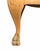 Vintage Queen Anne Solid Oak Occasional Chair With Intricately Carved Ball and Claw Feet For Sale - Image 9 of 12