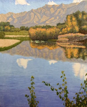 Gordon Mortensen "Verde River" Hand Signed Woodcut Reduction Art Print