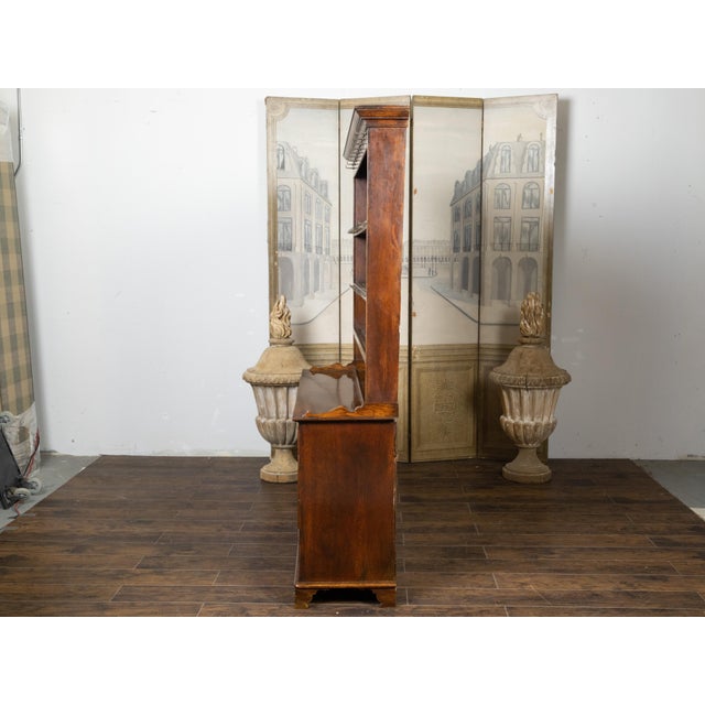 Wood English 19th Century Oak Welsh Dresser with Open Shelves and Low Sideboard For Sale - Image 7 of 12
