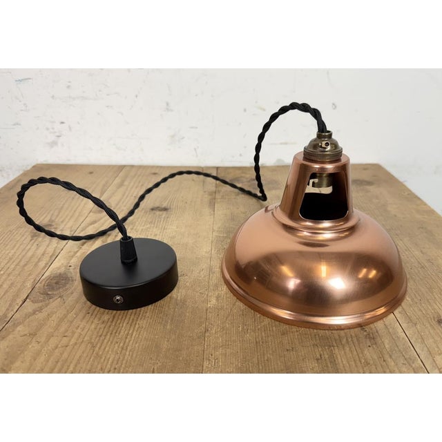 Vintage Industrial Copper Ceiling Lamp For Sale - Image 15 of 16