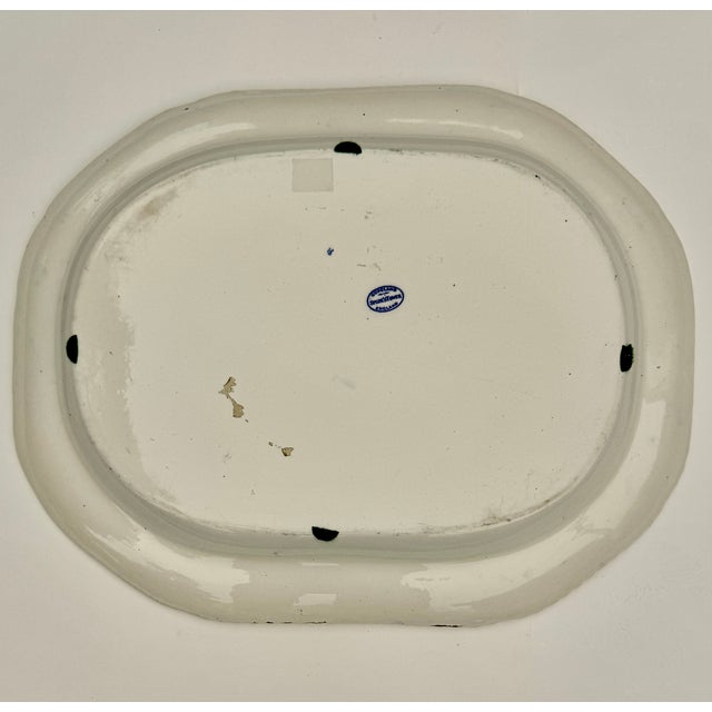 Antique Copeland Spode Tower Blue & White Transferware Platter, 17 Inch, Circa 1903 For Sale - Image 16 of 18