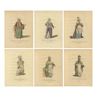 Thomas Jefferys, Ottoman Costumes, Hand-Colored Engravings, 1767, Set of 6 For Sale