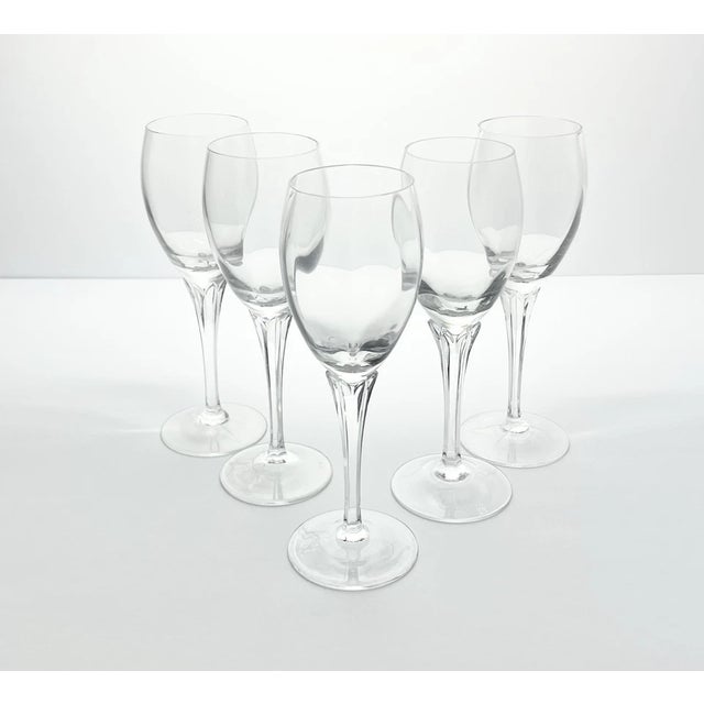 Gorham “Andante” Set of 5 Crystal Wine Glasses 7 1/2” 6oz Excellent condition. No chips, cracks, or fleabites. Height 7...