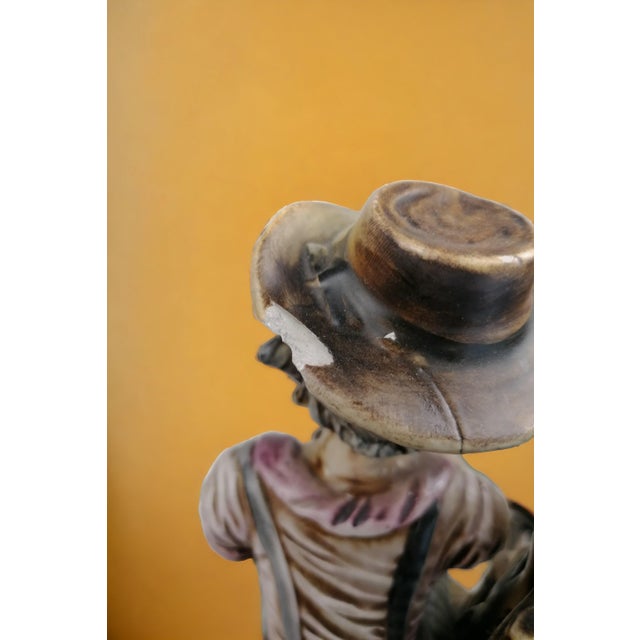 Statue of Man with Broken Umbrella from Capodimonte For Sale - Image 5 of 9