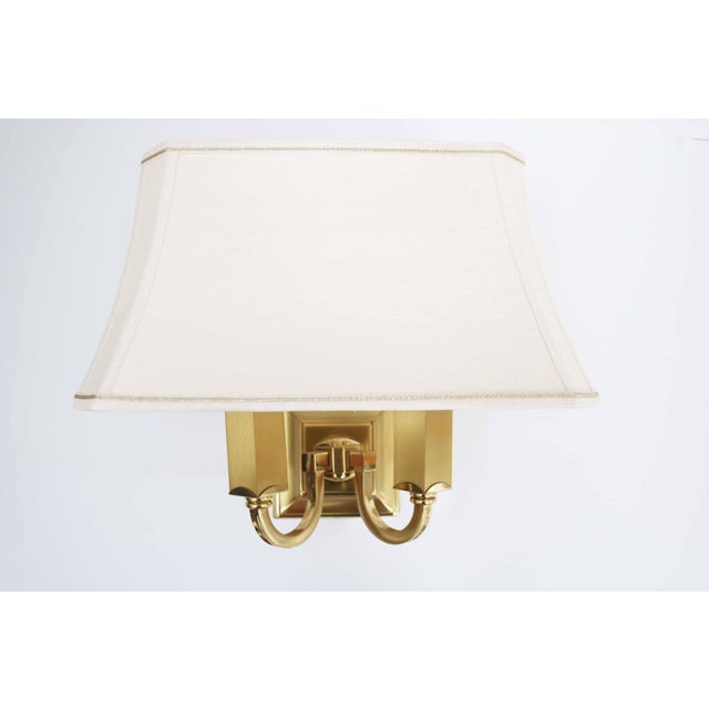 French Neoclassical Brass Wall Lights, 1980s, Set of 2 For Sale - Image 3 of 10