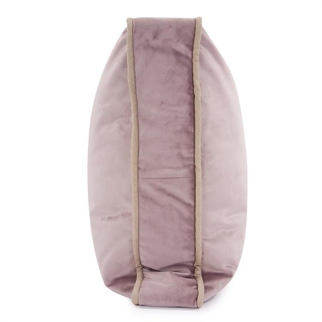 Not Yet Made - Made To Order Kenneth Ludwig Chicago Gusseted Bella Rose Velvet Pillow With Contrast Welt For Sale - Image 5 of 7