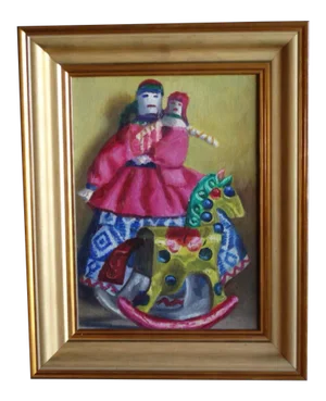 1970s Mexican Folk Art Still Life Oil Painting by Alfonso Tirado, Framed