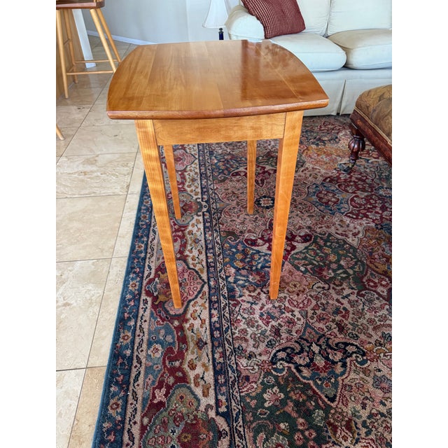 Pair of Cherry Wood Side Tables For Sale In San Diego - Image 6 of 12