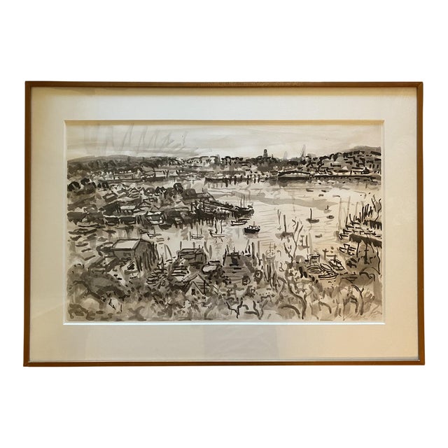 Nell Blaine 1986 "The Harbor From Banner Hill" Painting For Sale