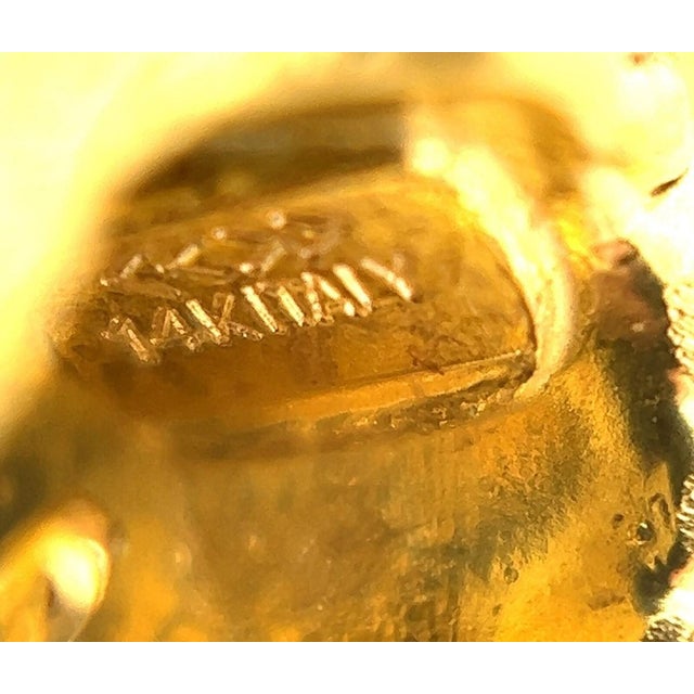 Gold Mid 20th Century Tiger Head 14k Yellow Gold Charm Pendan For Sale - Image 8 of 8