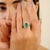 VRJewels 2.26 Ct Natural Emerald and Diamond 14k Gold Oval Engagment Ring Size 6.5 For Sale In New York - Image 6 of 16
