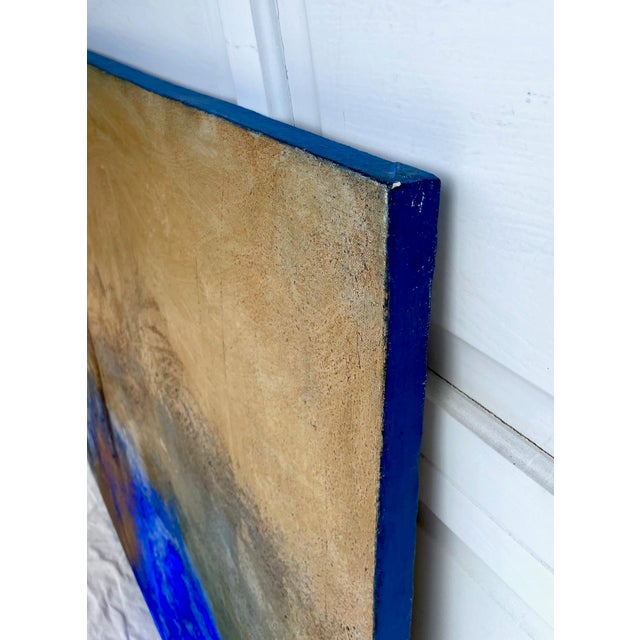 Late 20th C. Original Signed Argentine Figurative Mixed Media Painting "Oceano" – Francisca Valenzuela For Sale - Image 10 of 12