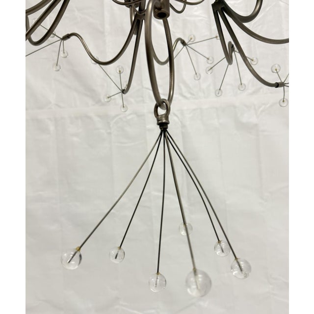 "Splashing Water 37" Chandelier in Pewter & Acrylic by Remains Lighting For Sale - Image 16 of 18