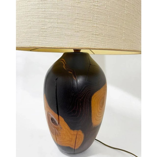 Turned Wood Table Lamp For Sale - Image 11 of 12