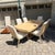 Caracole Fan Expanding Dining Table with Set of 8 Side Chairs The shape of this table is an homage to Art Deco. The curved...