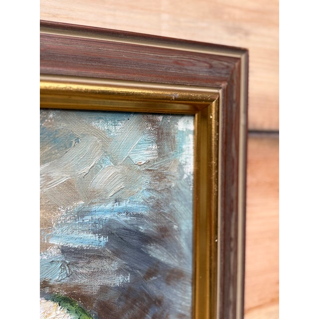 Mid 20th Century Framed Original Tablescape Oil Painting For Sale - Image 4 of 5