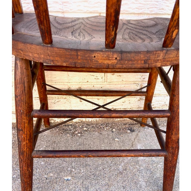 Antique Oak Barrel Back Pub Captains Chairs Pair Chairish