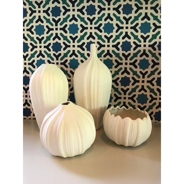 White Matte Porcelain Vase Chairish
