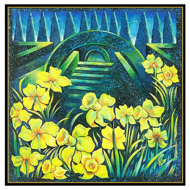 Realism 1990s Gardens II, Lowell Nesbitt For Sale - Image 3 of 6