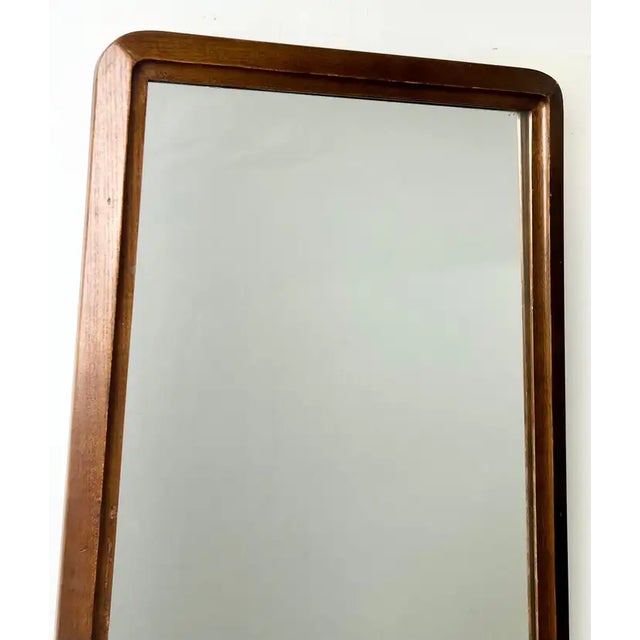 American of Martinsville Mid-Century Modern American of Martinsville Walnut Wall Mirror, a Pair For Sale - Image 4 of 12