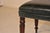 Brown 19th Century English Mahogany Leather Bench For Sale - Image 8 of 8