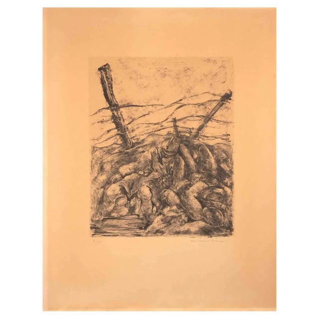 Luc-Albert Moreau, Soldiers, Lithograph, Early 20th Century For Sale