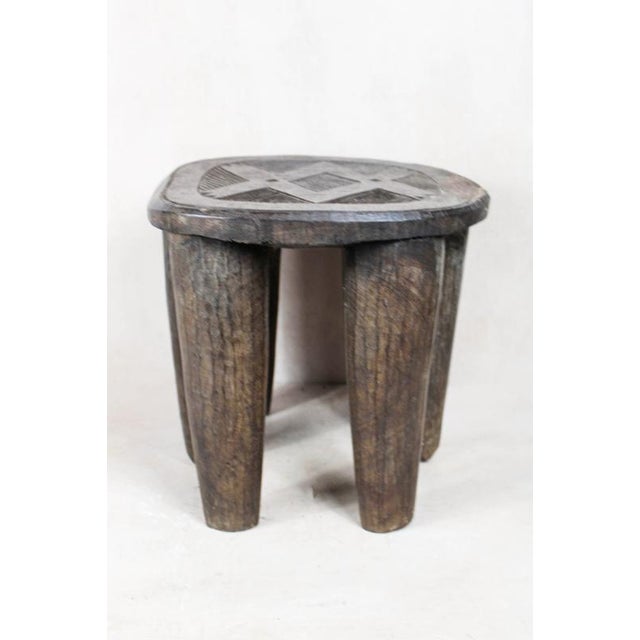Nupe stool - this is a large fabulous hand carved wood stool from the nupe people of nigeria. These stools are hand carved...