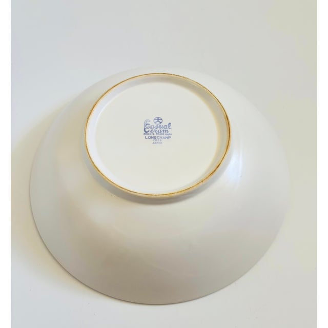 Large Vintage Ceramic Serving Bowl - Longchamp by Casual Ceram For Sale - Image 9 of 10