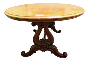 Victorian Oval Walnut Dining or Centre Table