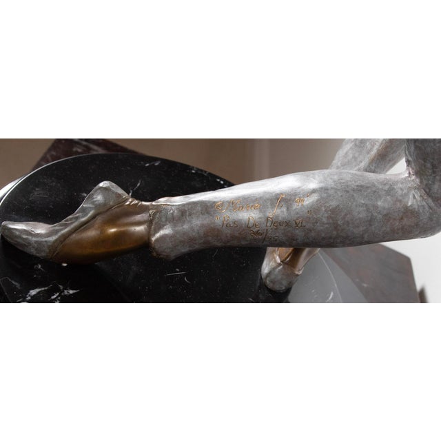 Late 20th Century Mario Jason Pas De Deux VI - Limited Edition Bronze Ballet Sculpture, 40" H For Sale In West Palm - Image 6 of 7