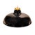 1950s industrial ceiling light. Black enameled metal (exterior) and white enameled metal (interior). Requires one E27...