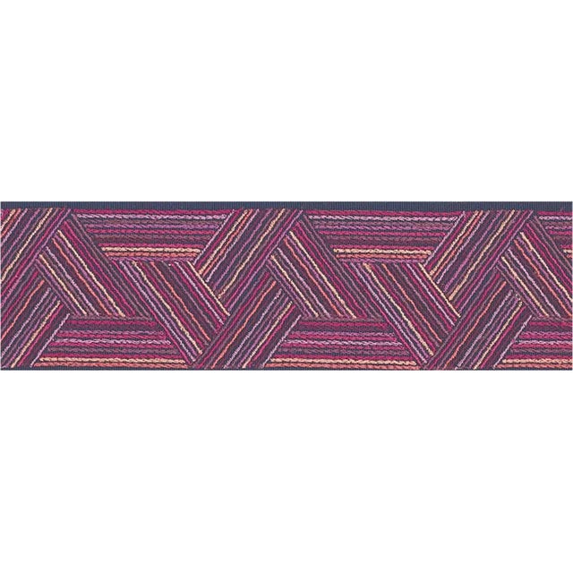Sample - Schumacher Inara Tape in Berry For Sale