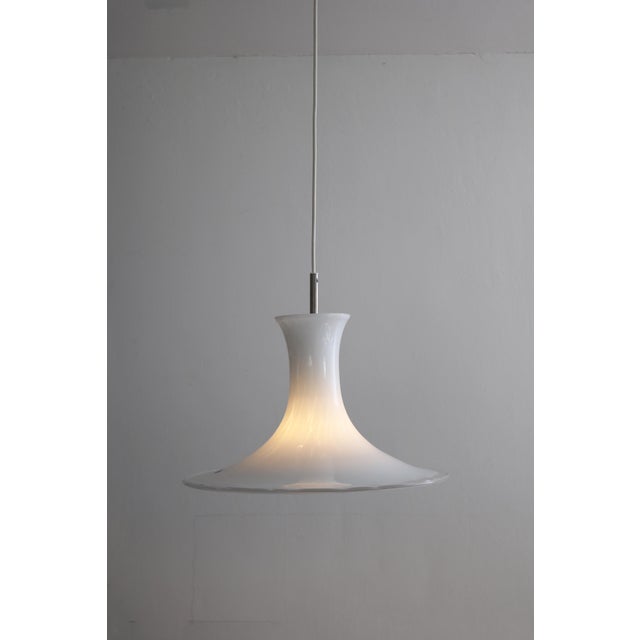 Holmegaard Large Marbled Glass Pendant Lamp from Holmegaard, Denmark, 1970s For Sale - Image 4 of 9