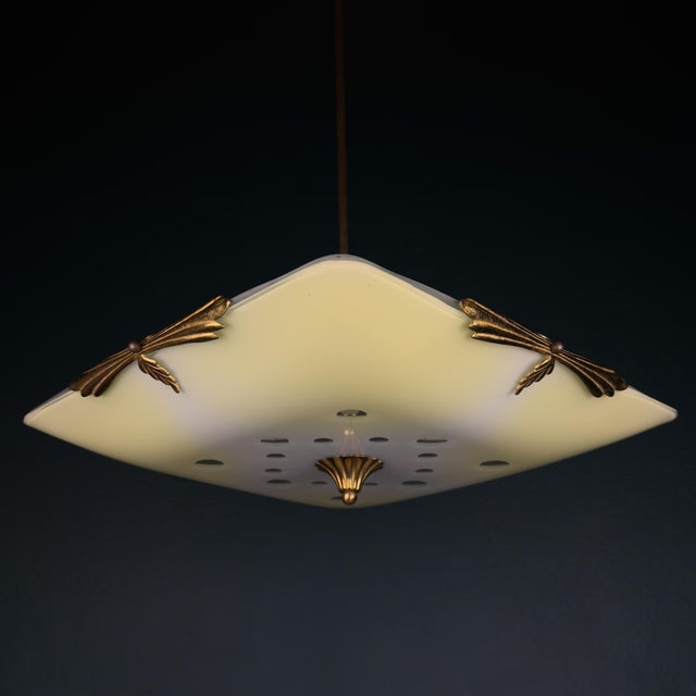 Vintage Art Deco Pendant Light, 1930s For Sale - Image 6 of 18