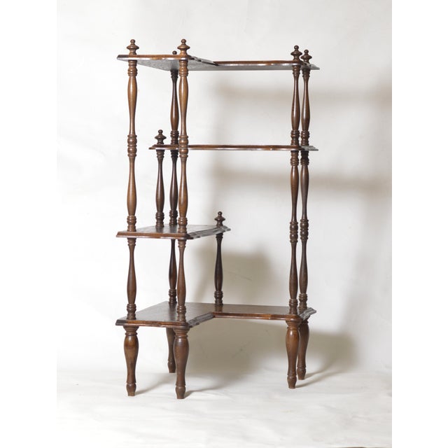 Mahogany Corner Bookcase, France, 1940s For Sale - Image 4 of 15