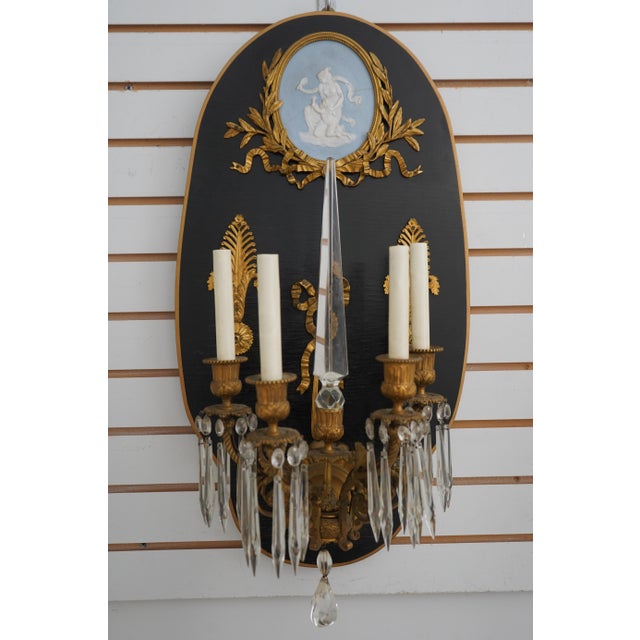 Age: C.1910-1920s Details: Quality Crystal Prisms High Quality Construction French Neoclassical Style Fine Quality Bronze...