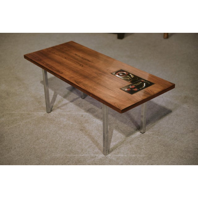 Coffee Table in Wood and Ceramic, 1960s For Sale - Image 6 of 10