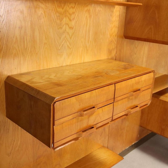 Maple Wall Bookcase, 1960s For Sale - Image 6 of 16