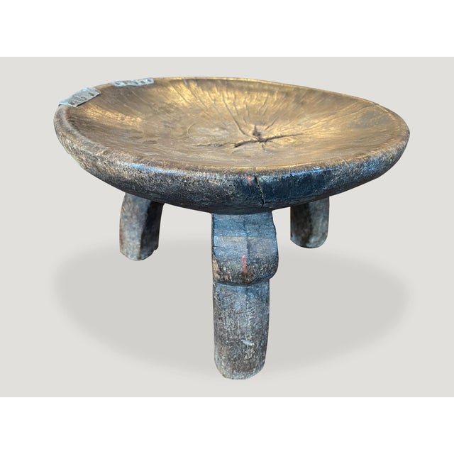Antique African Stool, Side Table or Bowl For Sale - Image 4 of 6