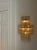 Set of 2 murano wall sconces, each lamp is consisting of eighteen tubular glass prisms in honey-amber tone with finishes...