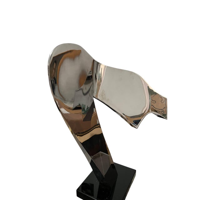 Gary Kahle, Welded Stainless Steel Reflective Abstract Modernist Sculpture Gary Kahle, 1984 For Sale - Image 9 of 18