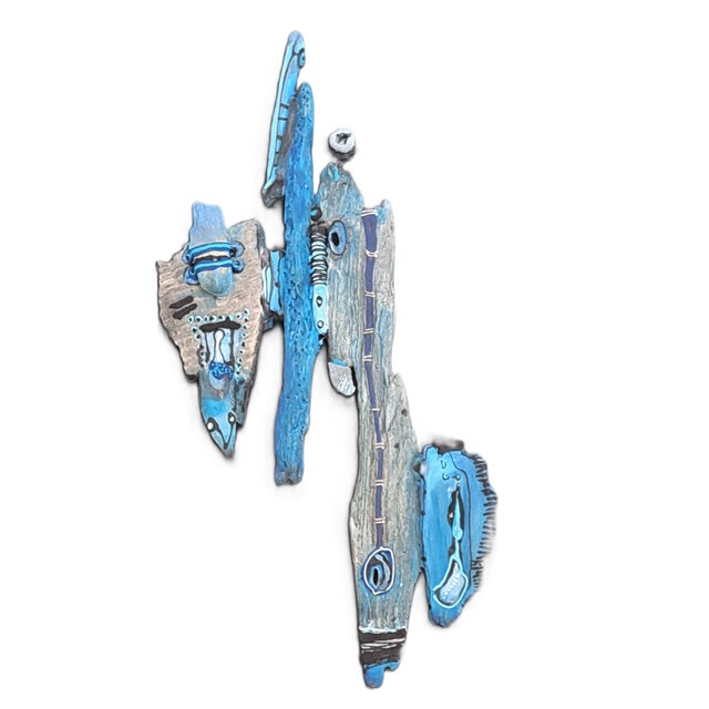 Small Blue Volume Sculpture by Patrick Chappert-Gaujal For Sale - Image 4 of 4