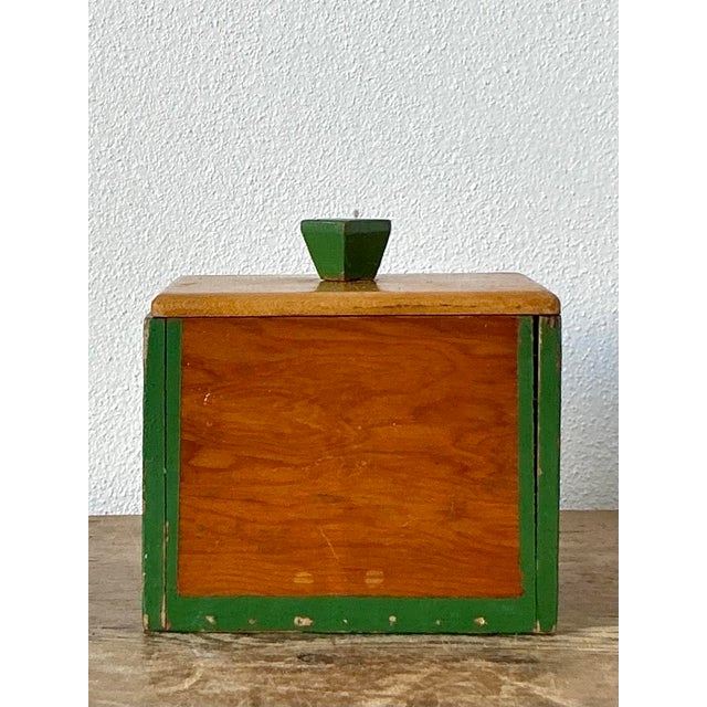 Camel Vintage Boho Primitive Wood Box For Sale - Image 8 of 12