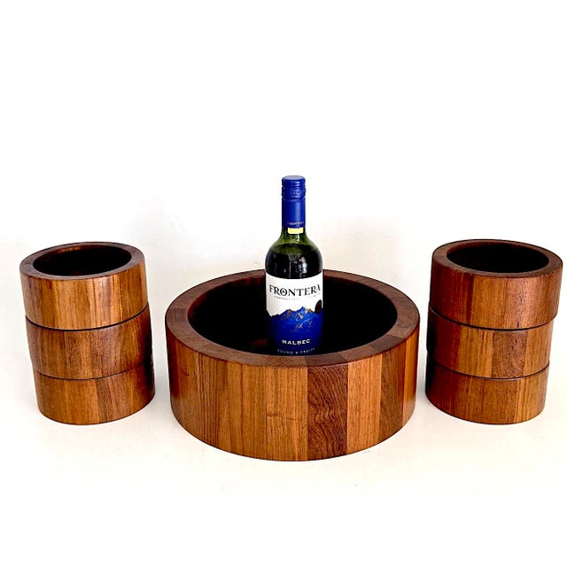 1960s 1960s Dansk Staved Danish Teak Wood Bowls Designed by Jens H, Quistgaard, 7 Pieces For Sale - Image 5 of 9