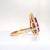 2020s 18k Yellow Gold Ruby & Diamond Ring With 2.33ct Pear-Cut Ruby For Sale - Image 5 of 9