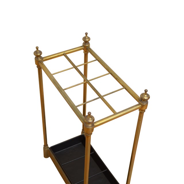 Victorian Brass Umbrella Stand, 1880s For Sale - Image 4 of 7
